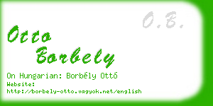 otto borbely business card