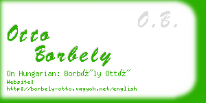 otto borbely business card